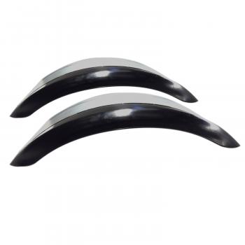 2x LKW Traktor Kotflügel Metall verz. m. PVC Kante 960x420mm rund (€37,45/Stck)