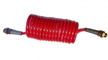Druckluftschlauch Spiralschlauch Luftwendel Rot M22x1,5 4m LKW Anhänger NFZ M22