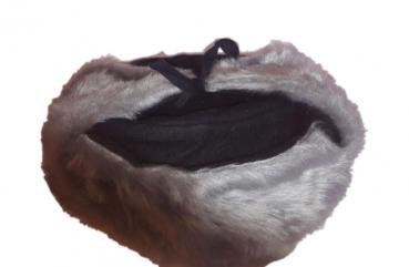 Pelzmütze NVA Damen Gr. 56 grau-silbergrau - NEU - Ostalgie Winter Karneval