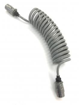 Spiralkabel 2,8 m 7polig Stecker/Stecker Anhängerkabel Lkw Verlängerungskabel