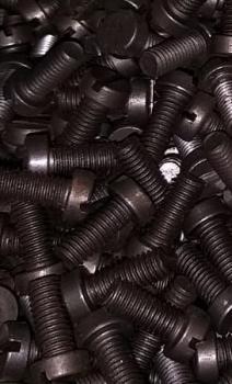 100 Stück Zylinderschraube mit Schlitz 6 x 14 mm - schwarz