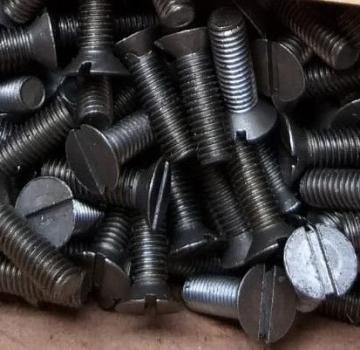 100 Stück Senkschraube Senkkopfschraube Schlitz 5 x 16 mm - schwarz