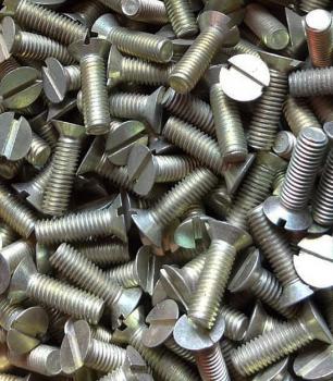 100 Stück Senkschraube Senkkopfschraube Schlitz 6 x 20 mm - galv.