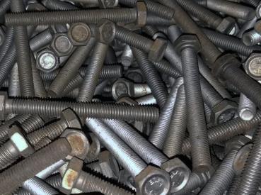 100 Stück Sechskantschrauben M8 x 75 mm - schwarz
