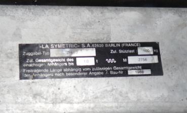 2500 mm V-Zugholme 2,5 Meter, Auflaufeinrichtung, V-Deichsel - 10 t