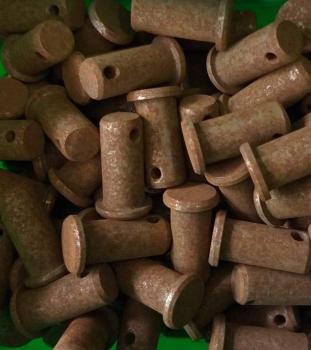 10 Stück - Steckbolzen Sicherungsbolzen mit 1 Loch - 14 x 30 x 25 mm DIN1434