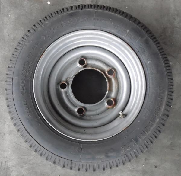 Komplettrad 155/70 R12, LK: 5x160 mm, ML: 112 mm PKW Anhänger, LW Anhänger