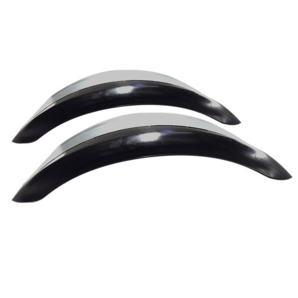 2x LKW Traktor Kotflügel Metall verz. m. PVC Kante 960x420mm rund (€37,45/Stck)