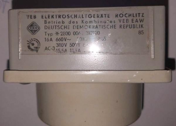 Motorschalter Hauptschalter Paketnockenschalter 16A 660V DDR