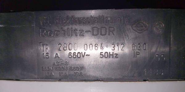 Motorschalter Hauptschalter Paketnockenschalter 16A 660V DDR