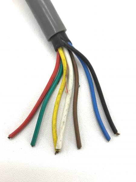 1x Spiralkabel 7-adrig 3m grau für LKW / PKW Anhänger 12 V