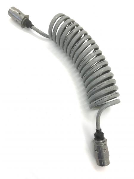 Spiralkabel 2,8 m 7polig Stecker/Stecker Anhängerkabel Lkw Verlängerungskabel