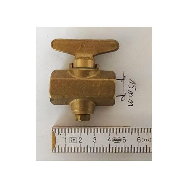 6 Stück - Gas Absperrhahn 3/8" 3/8-Zoll Messing - DDR Ostalgie