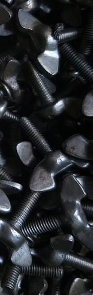100 Stück Flügelschrauben M6 x 20 mm - schwarz