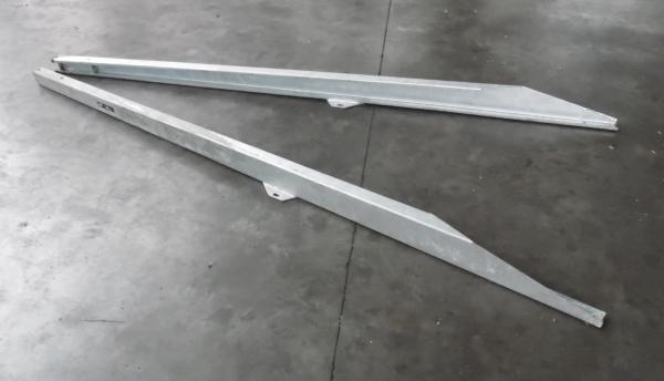 2500 mm V-Zugholme 2,5 Meter, Auflaufeinrichtung, V-Deichsel - 10 t