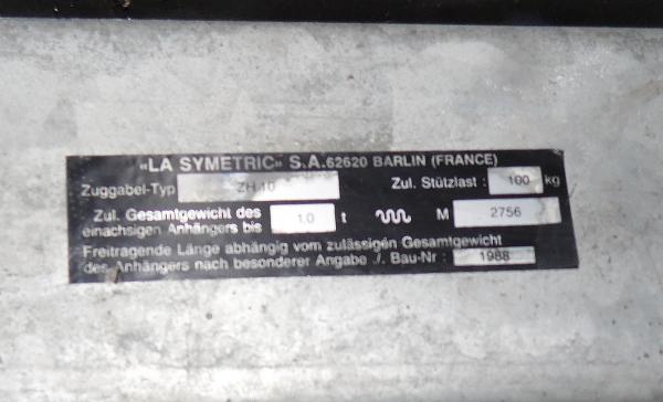 2500 mm V-Zugholme 2,5 Meter, Auflaufeinrichtung, V-Deichsel - 10 t