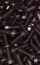 100 Stück Zylinderschraube mit Schlitz 6 x 14 mm - schwarz