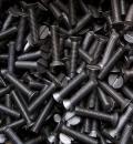 100 Stück Senkschraube Senkkopfschraube Schlitz 4 x 20 mm - schwarz