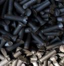 100 Stück Senkschraube Senkkopfschraube Schlitz 6 x 25 mm - schwarz