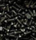 100 Stück Zylinderschraube mit Schlitz M5 x 12 mm - schwarz