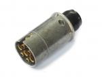 10Stück Pkw Anhänger Stecker 7 polig Metall 12V DDR Ostalgie